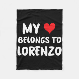 Lorenzo - My Heart Belongs To Lorenzo - Love  Fleece Blanket