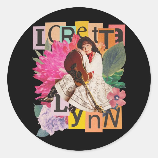 Loretta Lynn Classic Round Sticker (Front)