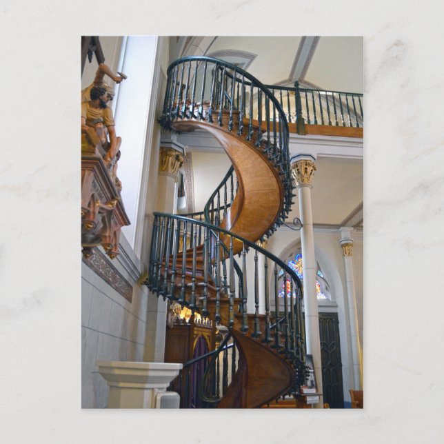 Loretto  Chapel Miraculous Stairway, Santa Fe, NM Postcard (Front)