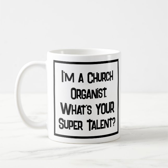L'Organiste Eglise Super Talent. Café Mug (Gauche)