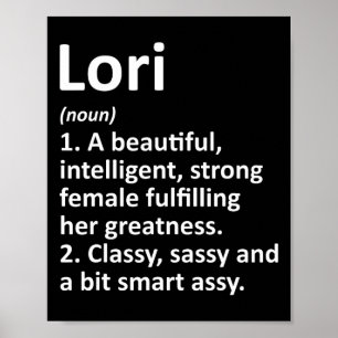 Lori Definition Personalized Name Funny Christmas  Poster