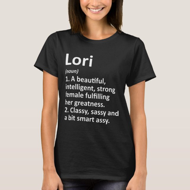 Lori Definition Personalized Name Funny Christmas  T-Shirt (Front)