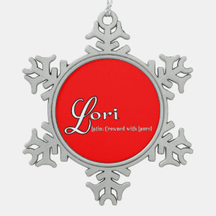 Lori Snowflake Pewter Christmas Ornament