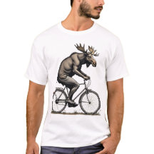 L'orignal en mouvement - T-shirt à bicyclette iron