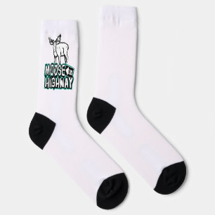 L'orignal sur une chaussette d'autoroute
