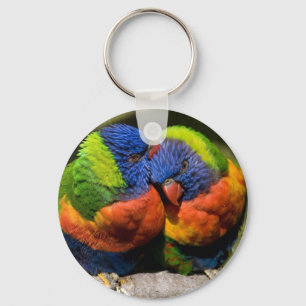 Lorikeets in Love Keychain