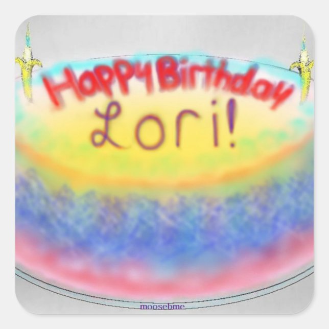 Lori's birthday cake stickers (Front)