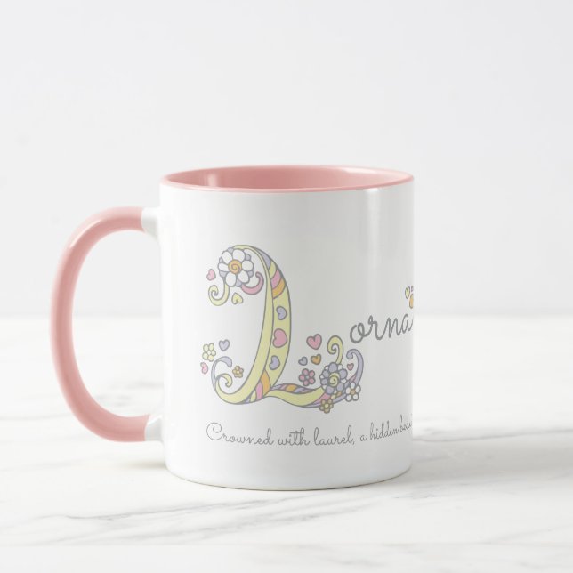 Lorna letter L name meaning monogram mug (Left)