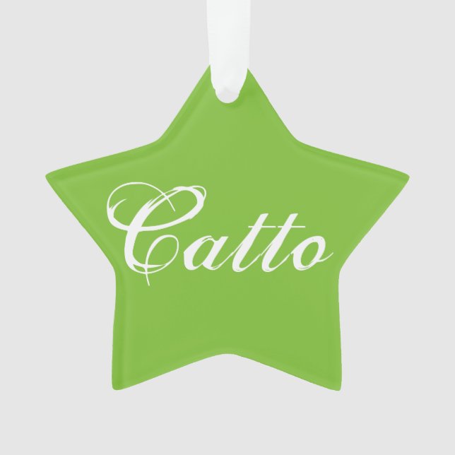 L'ornement de l'étoile "Catto" vert (devant)