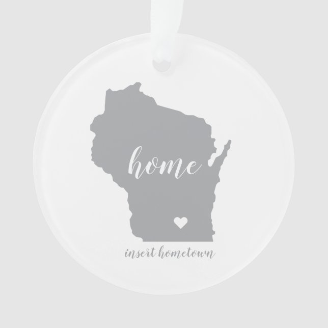 L'ornement personnalisé du Wisconsin (devant)
