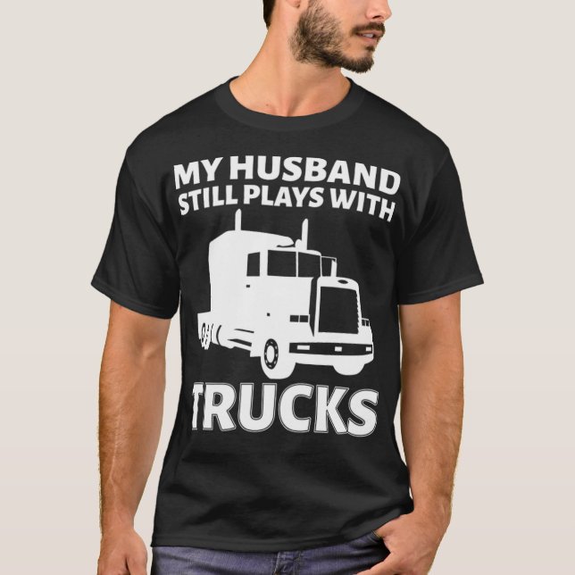 lorry driver colourful funny yoga  T-Shirt (Front)