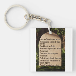 Los 10 mandamientos keychain