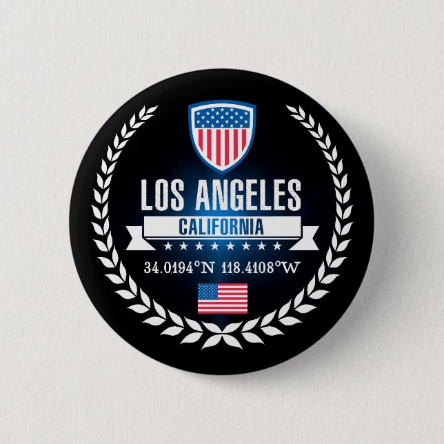 Los Angeles 2 Inch Round Button (Front)