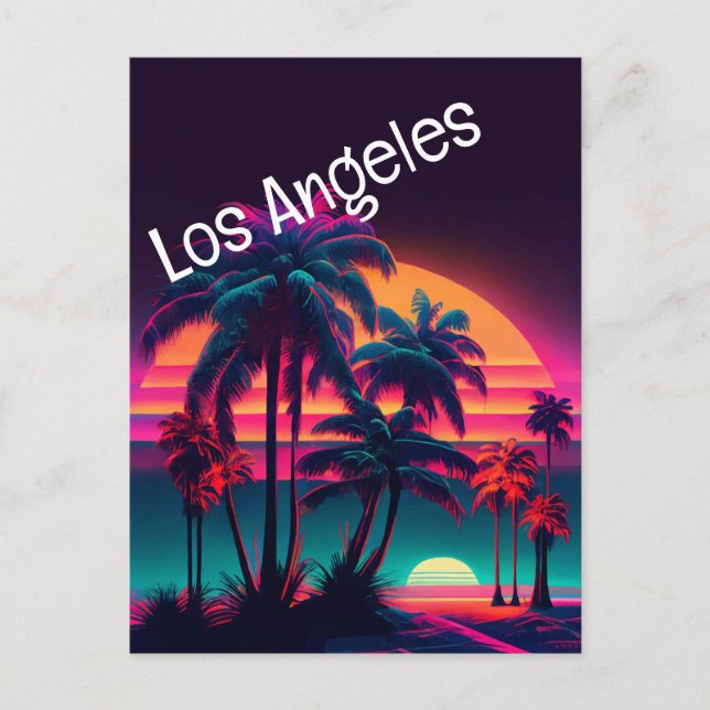 Los Angeles 80's Vibe Postcard (Front)