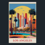 Los Angeles, Art Deco illustration, Poster<br><div class="desc">Los Angeles,  California vintage art deco illustration.</div>