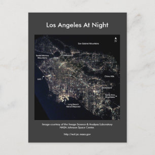 Los Angeles At Night Postcard