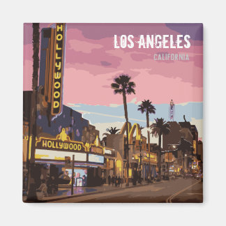 Los Angeles At Night violet club aimant