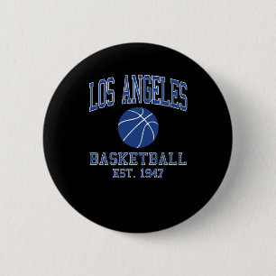 Los Angeles Basketball 2 Inch Round Button