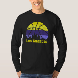 Los Angeles Basketball B Ball City California Stat T-Shirt