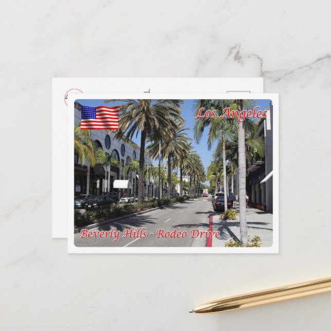 Los Angeles - Beverly Hills - Rodeo Drive - U.S.A. Postcard (Front/Back In Situ)
