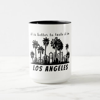 Los Angeles Black monochrome Logo with your Text Mug