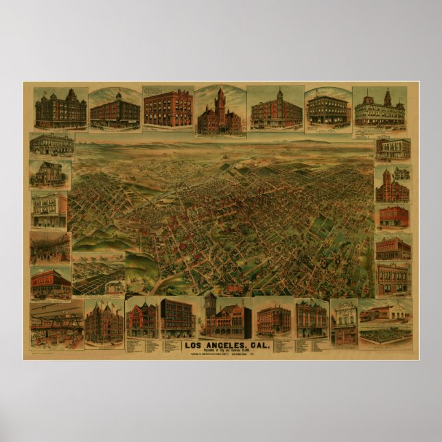 Los Angeles CA 1891 Poster (Front)