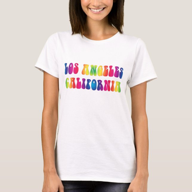 Los Angeles CA 60s TieDye T-shirt (Front)