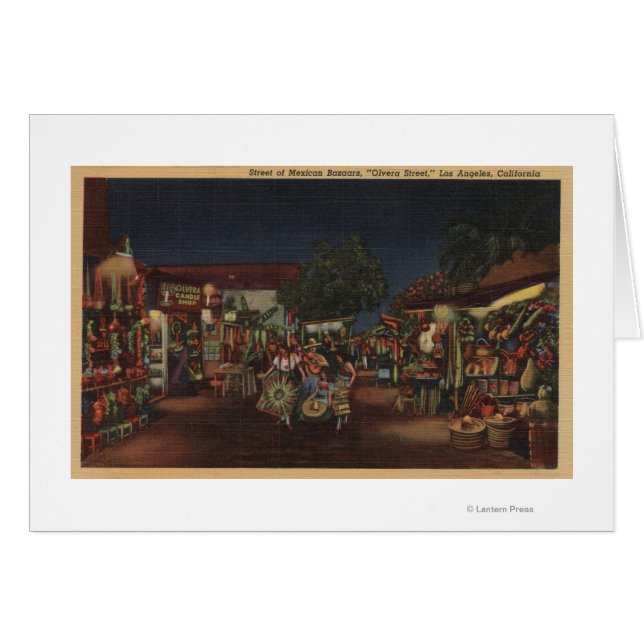 Los Angeles, CA - Olvera Street (Devant horizontal)