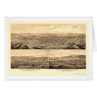 Los Angeles, CA Panoramic Map - 1877