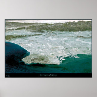 Los Angeles, CA  Perspective I satellite print map