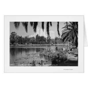 Los Angeles, CA West Lake Park en hiver