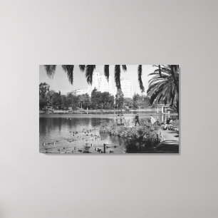 Los Angeles, CA West Lake Park in Winter Canvas Print