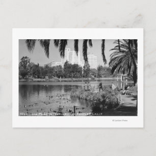 Los Angeles, CA West Lake Park in Winter Postcard