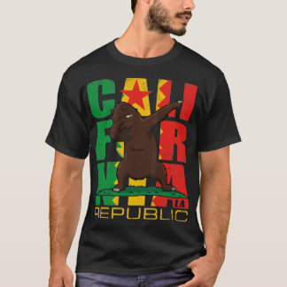 Los Angeles Californa Bear Vintage Retro Flag T-Shirt