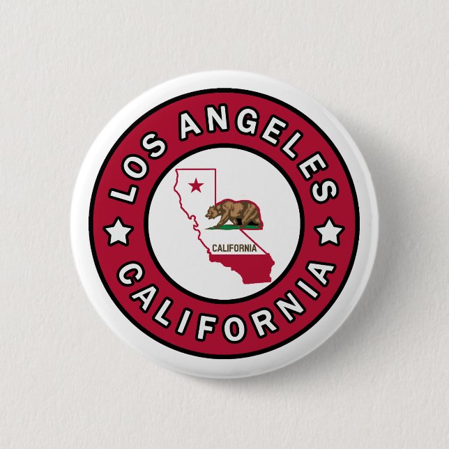 Los Angeles California 2 Inch Round Button (Front)