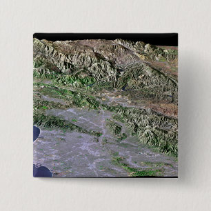 Los Angeles, California 2 Inch Square Button