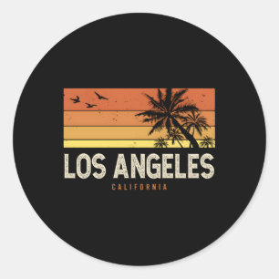 Los Angeles California Ca Palms Classic Round Sticker