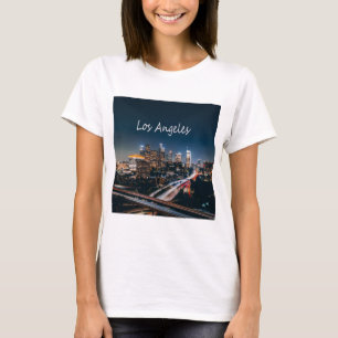 Los Angeles California City Skyline at night T-Shirt
