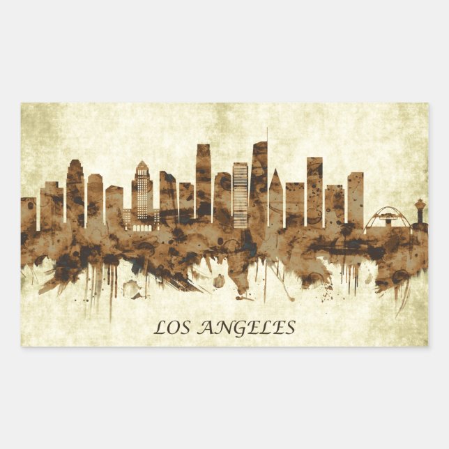 Los Angeles California Cityscape Sticker (Front)