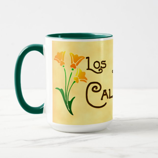 Los Angeles California Deco Poppy Mug (Gauche)