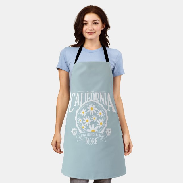 Los Angeles California Floral Graphic Apron (Worn)