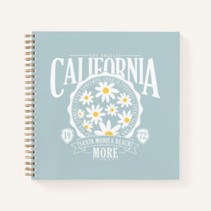 Los Angeles California Floral Graphic Notebook