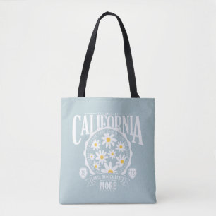 Los Angeles California Floral Graphic Tote Bag