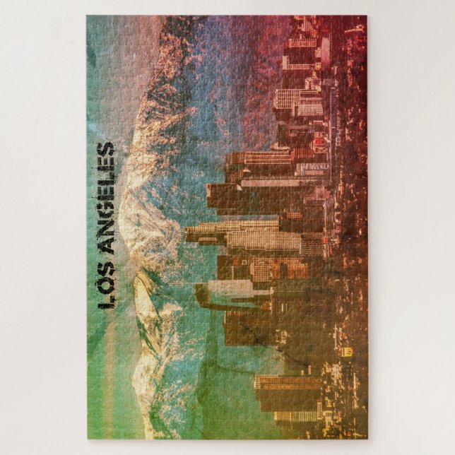 Los Angeles California in the Winter San Gabriel Jigsaw Puzzle (Vertical)