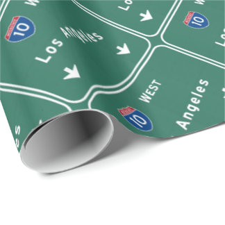 Los Angeles California Interstate Highway Freeway Wrapping Paper
