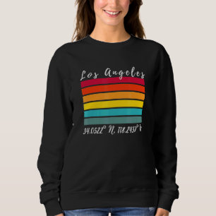 Los Angeles California Latitude Longitude La Souve Sweatshirt