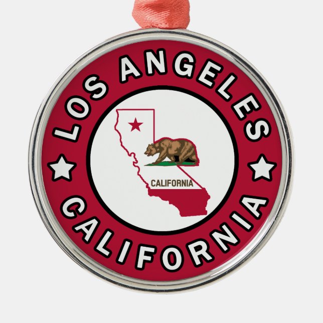 Los Angeles California Metal Ornament (Front)