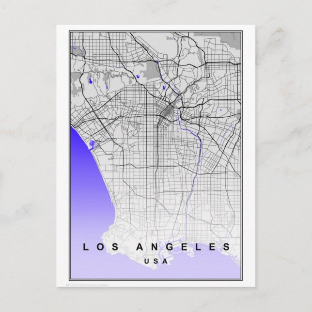Los Angeles California Modern City Carte (Devant)