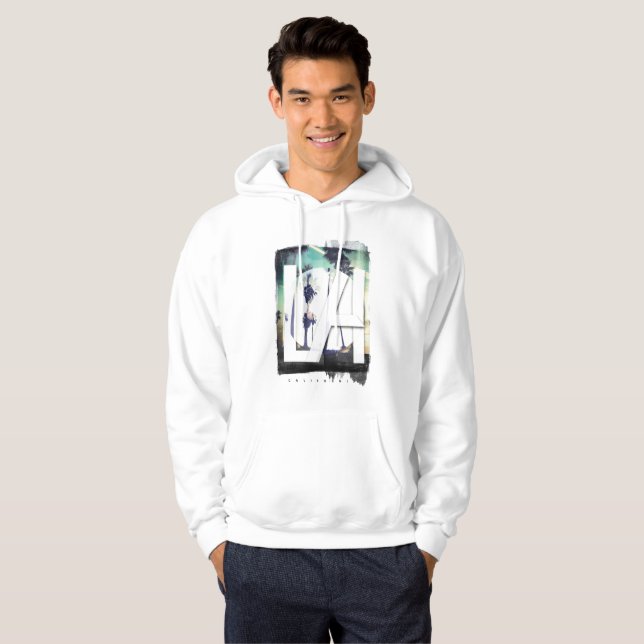 Los Angeles, California Palm Tree Beach, Hoodie (Front Full)