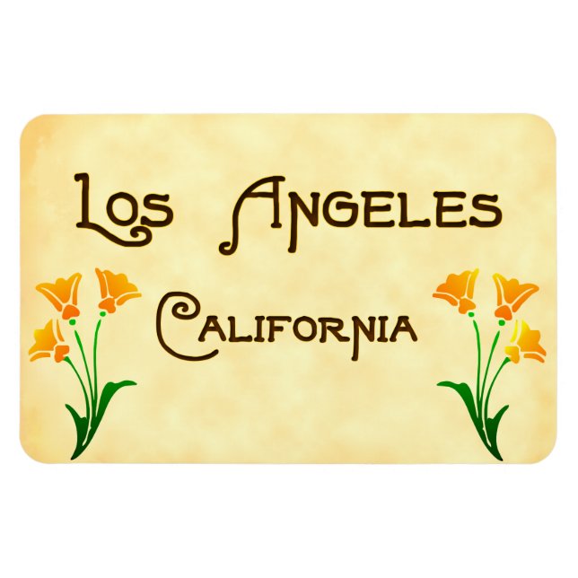 Los Angeles California Poppies Magnet (Horizontal)
